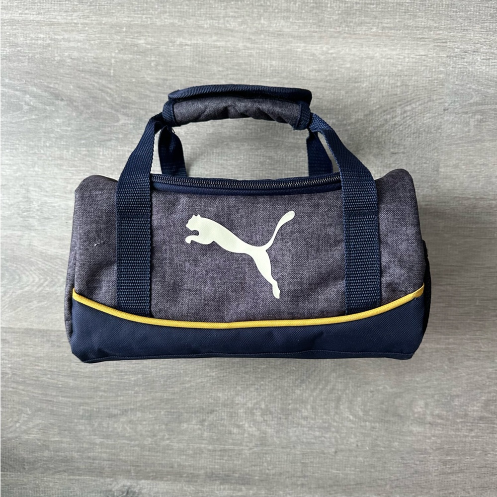 Puma Unisex Navy and Gray Mini Barrel Bag
